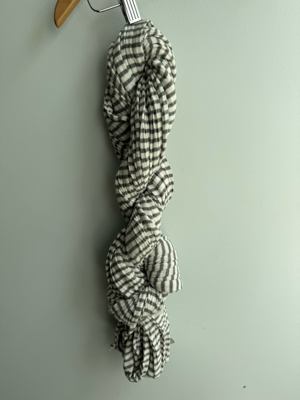 solly baby Gray and White stripped Cotton Wrap